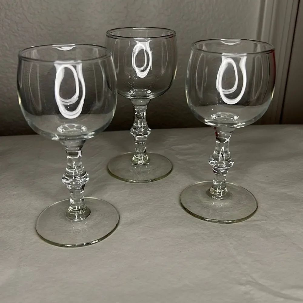 Toasting 4 Ounces Each Set 3 Liquor Cordial Sherry Port Glasses Small Stemmed